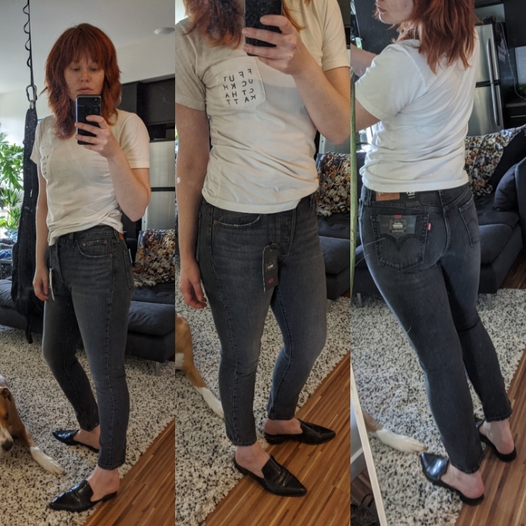 NWT โจ Levi's 501 Skinny Coal Black Denim - Picture 7 of 7